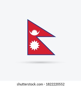 Nepal flag symbol graphic vector trending design logo art.