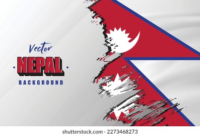 Nepal flag vector background: Perfect for social media, greeting cards, posters, banners, promotions and backgrounds.