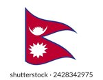 Nepal flag in vector design