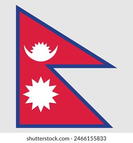 Diseño de Vector de Bandera de Nepal | Archivo Eps