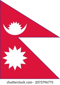 Nepal flag vector for designer.