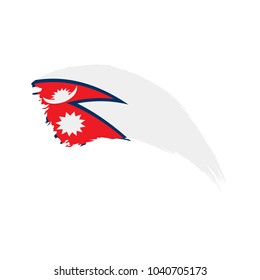 Nepal flag, vector illustration