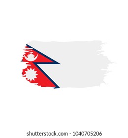 Nepal flag, vector illustration