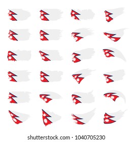 Nepal flag, vector illustration