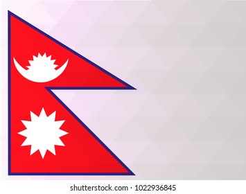 Nepal Flag vector illustration. Nepal Flag. National Flag of Nepal. Mosaic flag. Vector