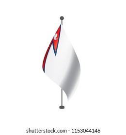 Nepal flag, vector illustration on a white background