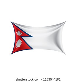 Nepal flag, vector illustration on a white background