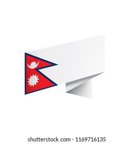 Nepal flag, vector illustration on a white background