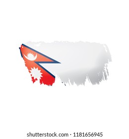 Nepal flag, vector illustration on a white background.