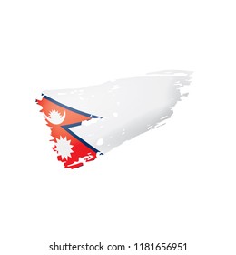 Nepal flag, vector illustration on a white background.