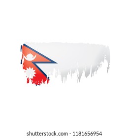 Nepal flag, vector illustration on a white background.