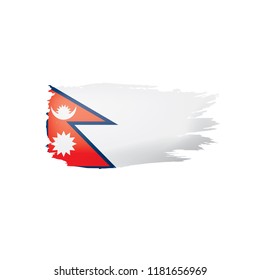 Nepal flag, vector illustration on a white background.