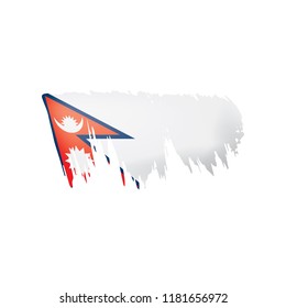 Nepal flag, vector illustration on a white background.