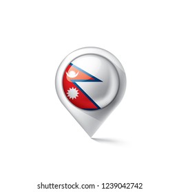 Nepal flag, vector illustration on a white background