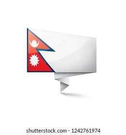 Nepal flag, vector illustration on a white background