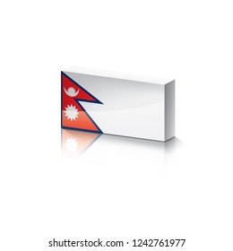 Nepal flag, vector illustration on a white background
