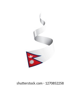 Nepal flag, vector illustration on a white background