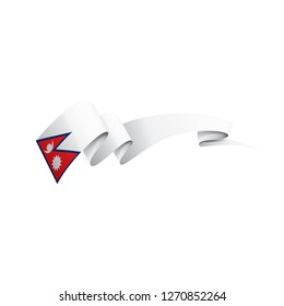 Nepal flag, vector illustration on a white background