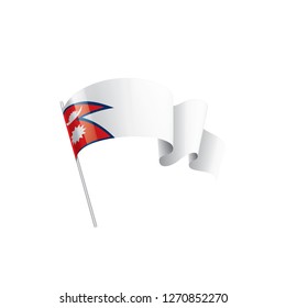 Nepal flag, vector illustration on a white background