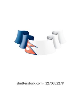 Nepal flag, vector illustration on a white background