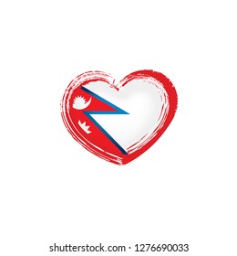 Nepal flag, vector illustration on a white background