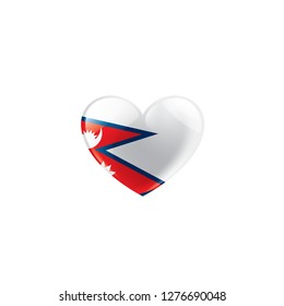 Nepal flag, vector illustration on a white background