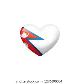 Nepal flag, vector illustration on a white background