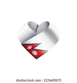 Nepal flag, vector illustration on a white background
