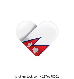 Nepal flag, vector illustration on a white background