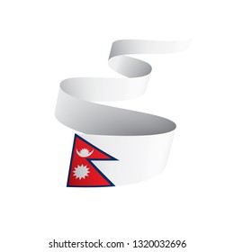 Nepal flag, vector illustration on a white background