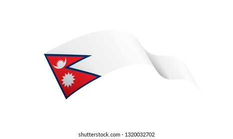 Nepal flag, vector illustration on a white background