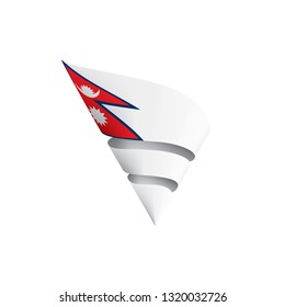 Nepal flag, vector illustration on a white background