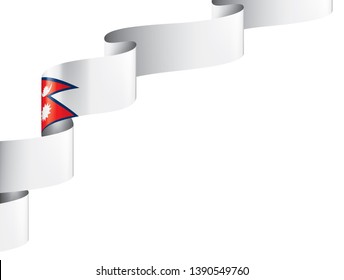 Nepal flag, vector illustration on a white background