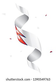Nepal flag, vector illustration on a white background