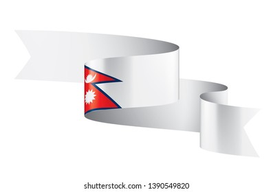 Nepal flag, vector illustration on a white background