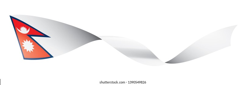 Nepal flag, vector illustration on a white background