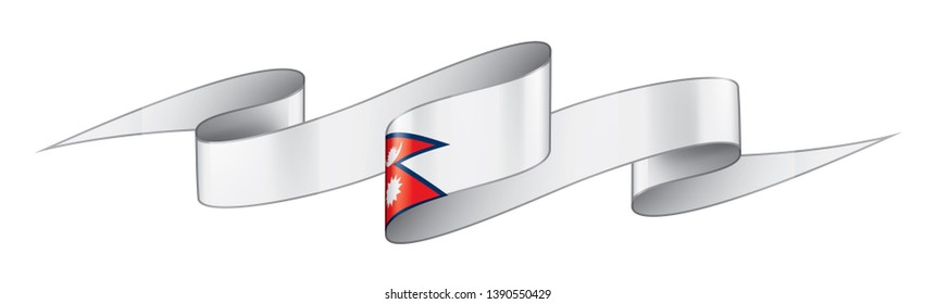 Nepal flag, vector illustration on a white background