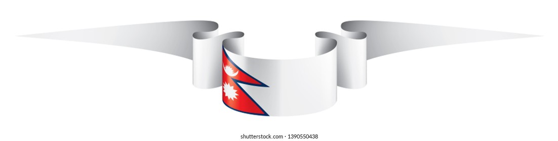 Nepal flag, vector illustration on a white background