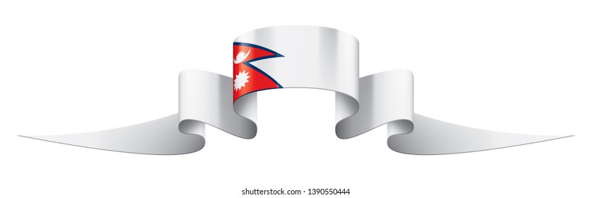 Nepal flag, vector illustration on a white background