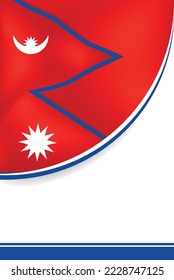 Diseño de volante de Nepal y diseño de volante con bandera de Nepal