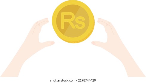 Nepal  hand drawn flag Nepalese rupee hand drawn
