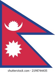 Nepal  Hand Drawn Flag Nepalese Rupee Hand Drawn