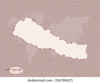 Nepal map of abstract modern vector design illustration.