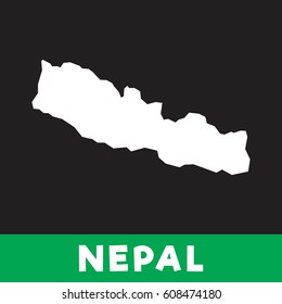 Nepal map and flag