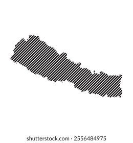 Nepal Map Icon Element Design