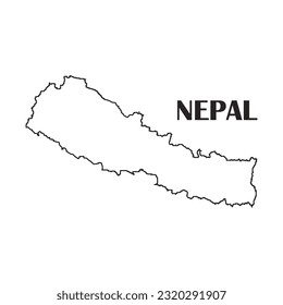 Nepal map icon vector illustration symbol design