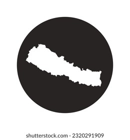 Nepal map icon vector illustration symbol design