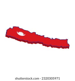 Nepal-Karte Symbol Vektorgrafik Symbol abstraktes Design