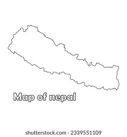 diseño de símbolo de la ilustración del vector del mapa de nepal