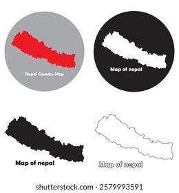 nepal map icon vector illustration symbol design